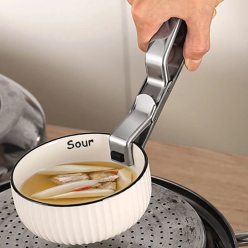 Anti-scalding Clip Bowl Holder Dish Clamp Pot Pan Gripper Plate Qme