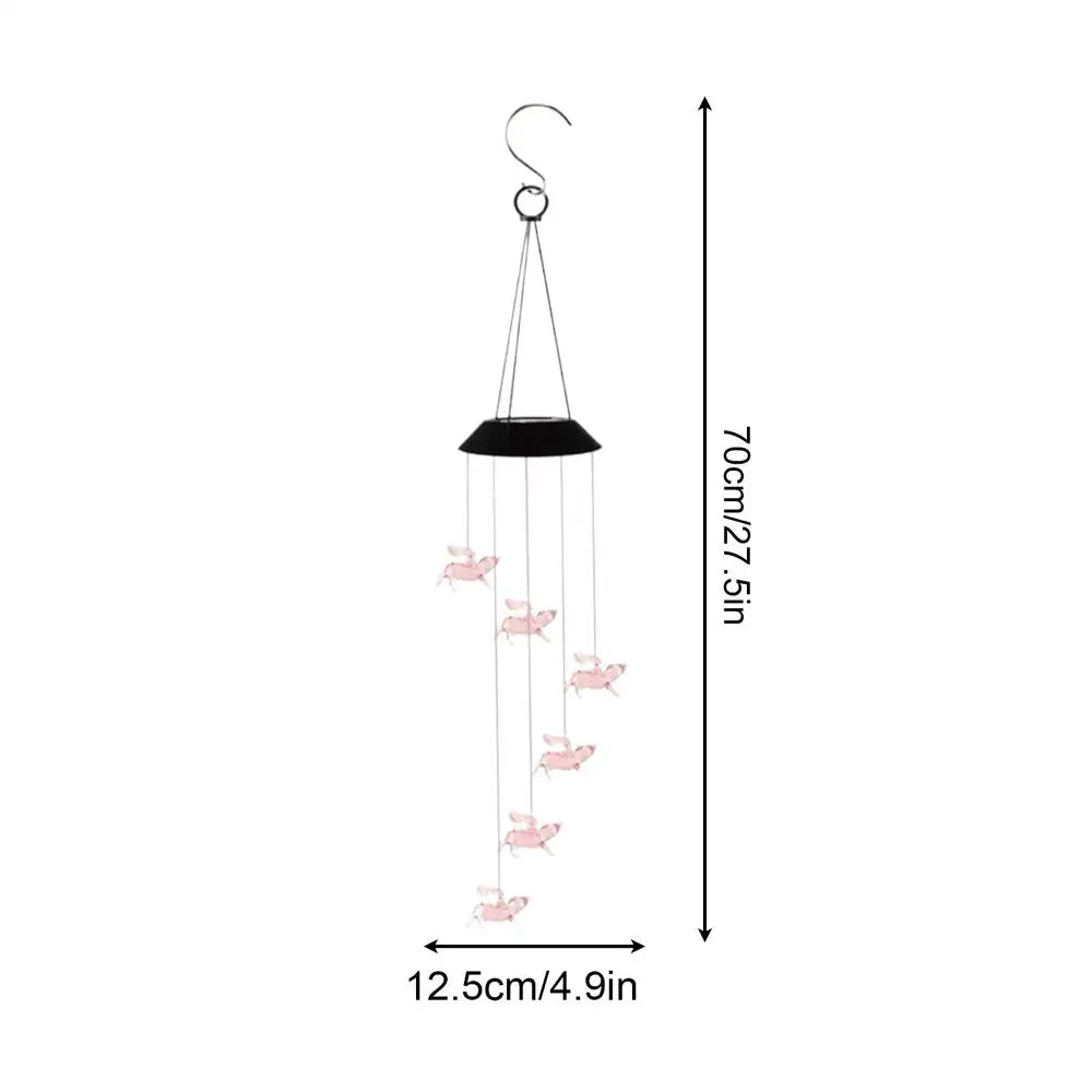 Solar Wind Chimes Changing Solar-powered LED Garden Decor Accessories Qme single attribute China Mainland