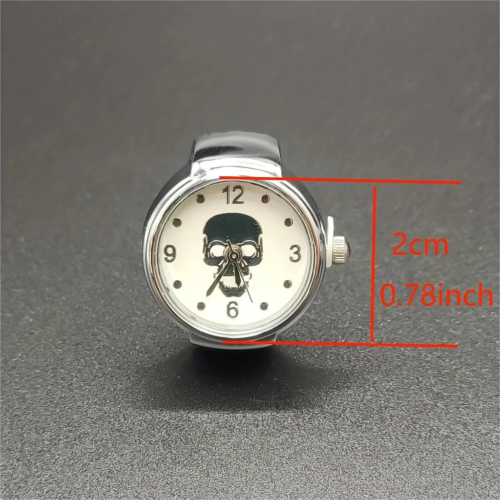 Halloween, Christmas Eve, Skull Ring Watch, Crowd Watch, Ring Watch, Antique Mini Finger Watch, Roman Digital Watch Qme