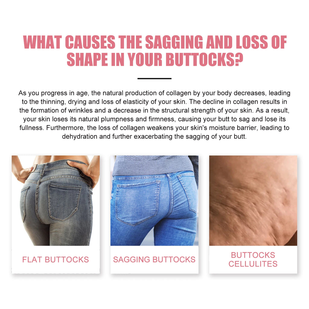 Butt Enhancement Cream Lifting & Plumping Butt Enhancer Big Ass Prevent Fuller Sagging Nourishing Lift Hip Plump up Cream Qme
