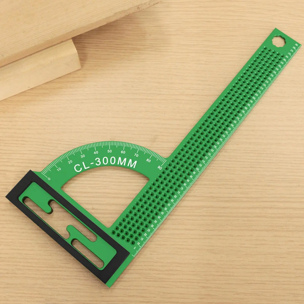 Woodworking Tools Aluminum Alloy Right Angle Metric Ruler Wood Qme
