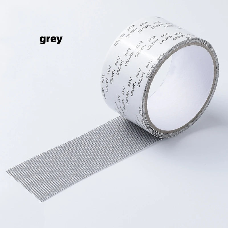 2M Self-adhesive Window Screen Mesh Breathable Mosquito Net Fix Mesh Netting Broken Holes Repair Tools Household Mesh Stickers Qme GRAY 2M