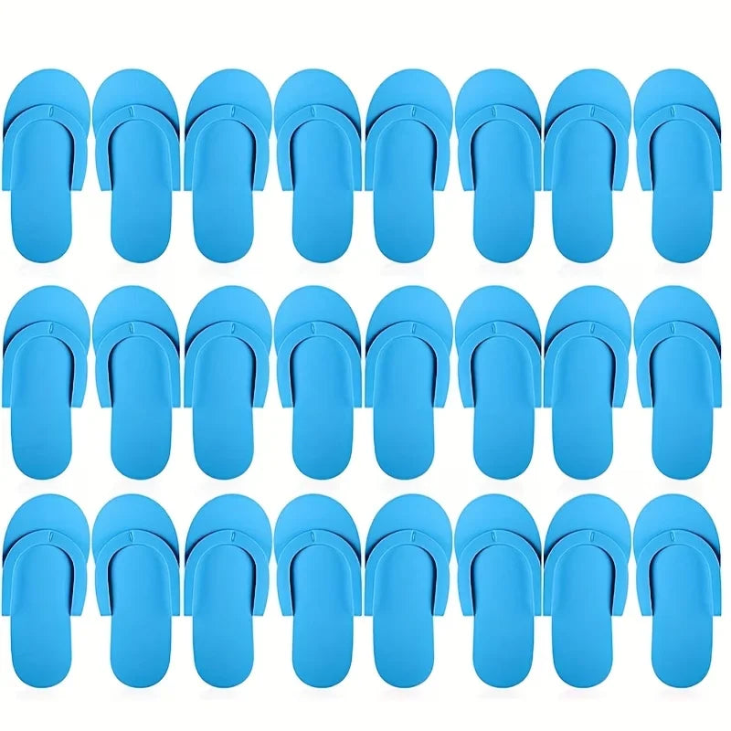 12 Pairs Manicure Slippers Nail Care Tools Spa Beauty Salon Made EVA Qme blue
