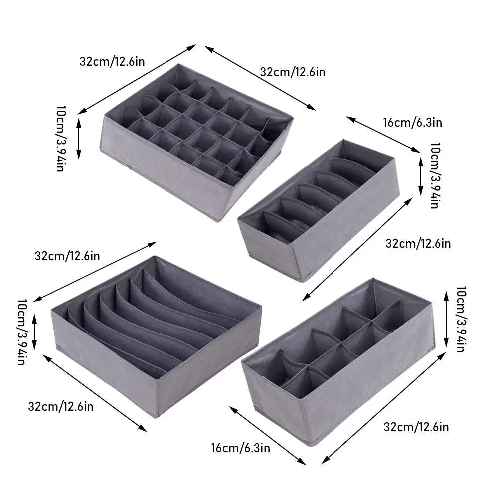Underwear Storage Box Clothes Ties Organizer Large Capacity Multifunction Socks Pants Storage Box Space-saving Foldable Case Qme