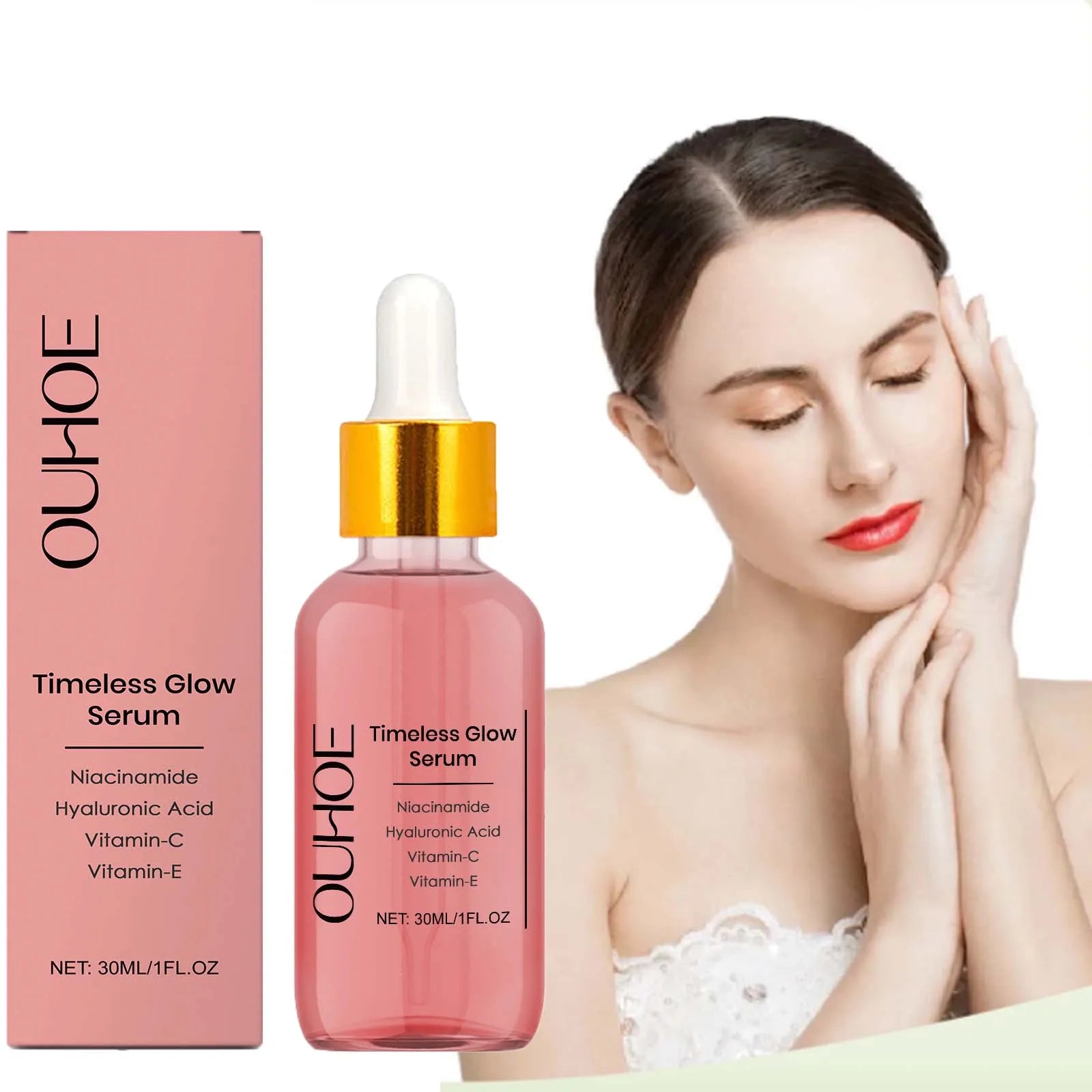 Hyaluronic Acid Firming Serum Moisturizing Fade Fine Lines Wrinkle Smoothing Even Skin Tone Brightening Facial Care Essence Qme