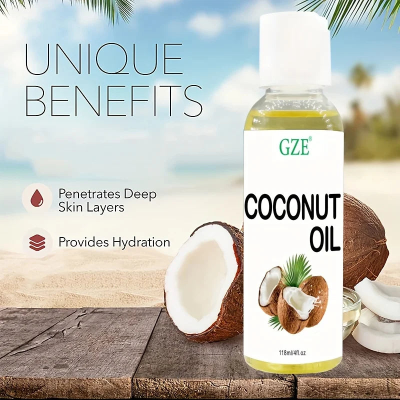 GZE Fractionated Coconut Oil - Relaxing Massage Oil, Liquid Carrier Oil for Diluting Essential Oils - Skin,Moisturizer Softener Qme