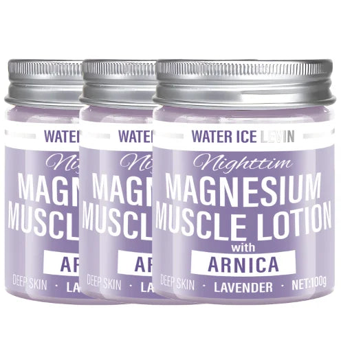 Magnesium Muscle Lotion with Hyaluronic Acid & Lavender for Deep Hydration & Soothing Relief, Lightweight & Fast-Absorbing. Qme PURPLE 100g