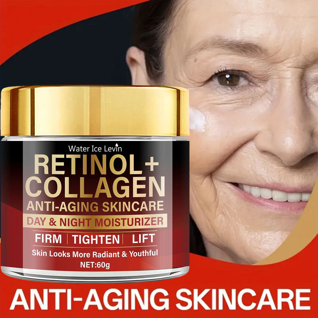 Water Ice Levin Retinol Collagen Dual-Effect Cream 60g Anti-Aging Firming Day And Night Revitalizing Anti-Wrinkle Skin Care Qme