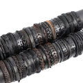5PCS Random Style Men's Women's Webbing, Rope,Leather Bracelet Classical Festive Women Gift(Including But Not Limited to Pic) Qme Black