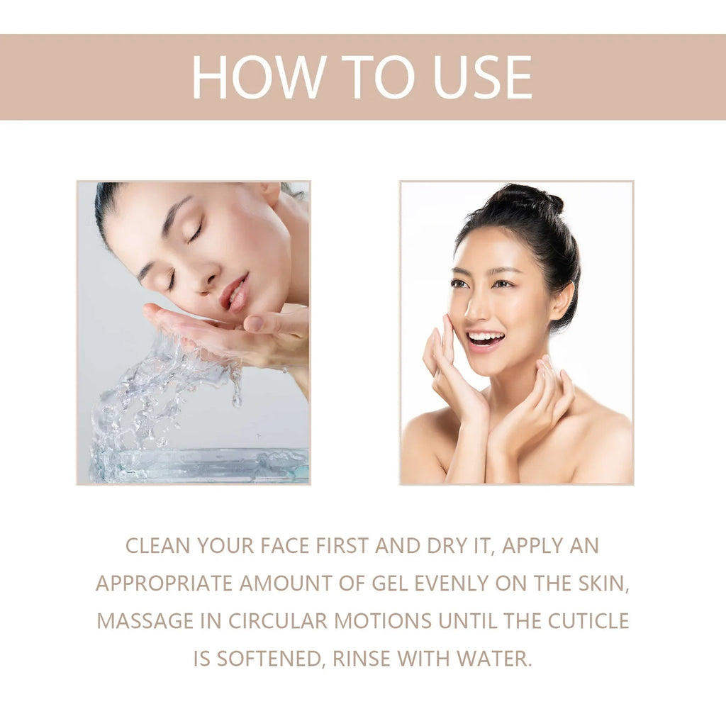 Exfoliating Gel Gentle Cleasning Pore Skin Smoothing Remove Dead Skin Blackhead Removal Cleansing Brighten Peeling Face Scrub Qme