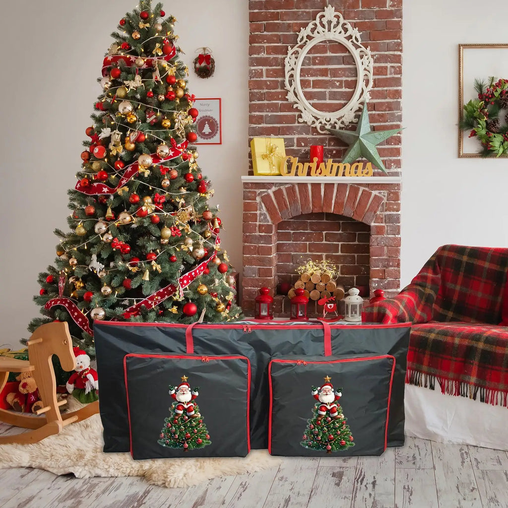 Christmas Tree Storage Box Zippered Extra Large Container Reinforced Qme
