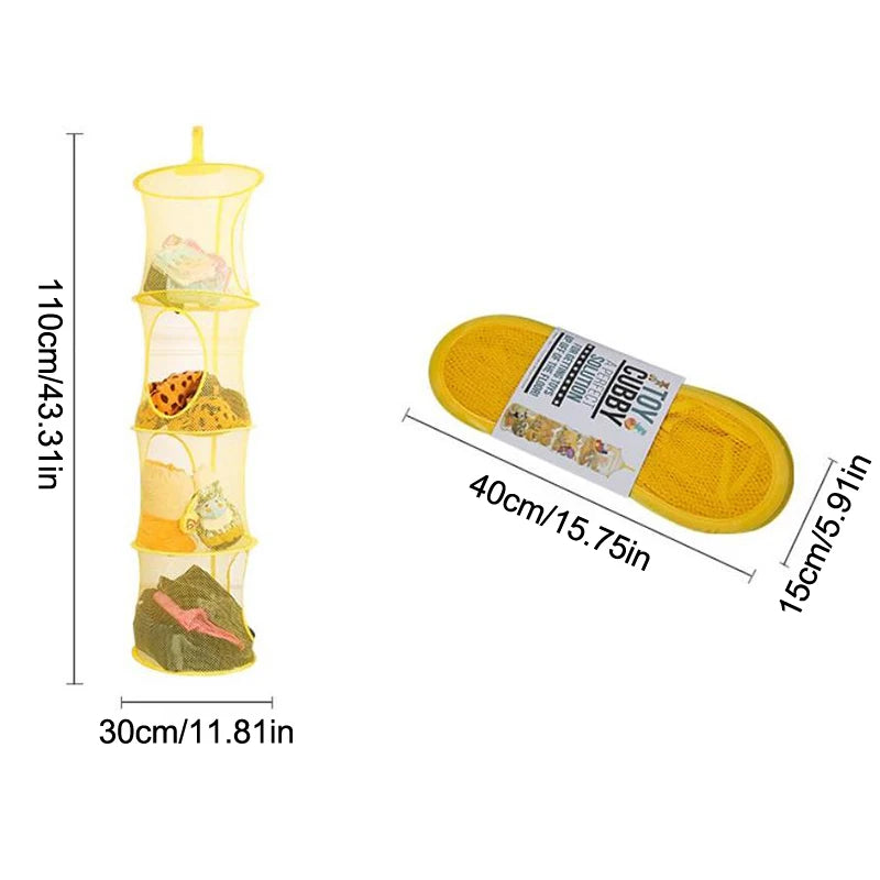 Kids Room Toys Gloves Hats Socks Foldable Plush Animal Storage Net 4 Qme