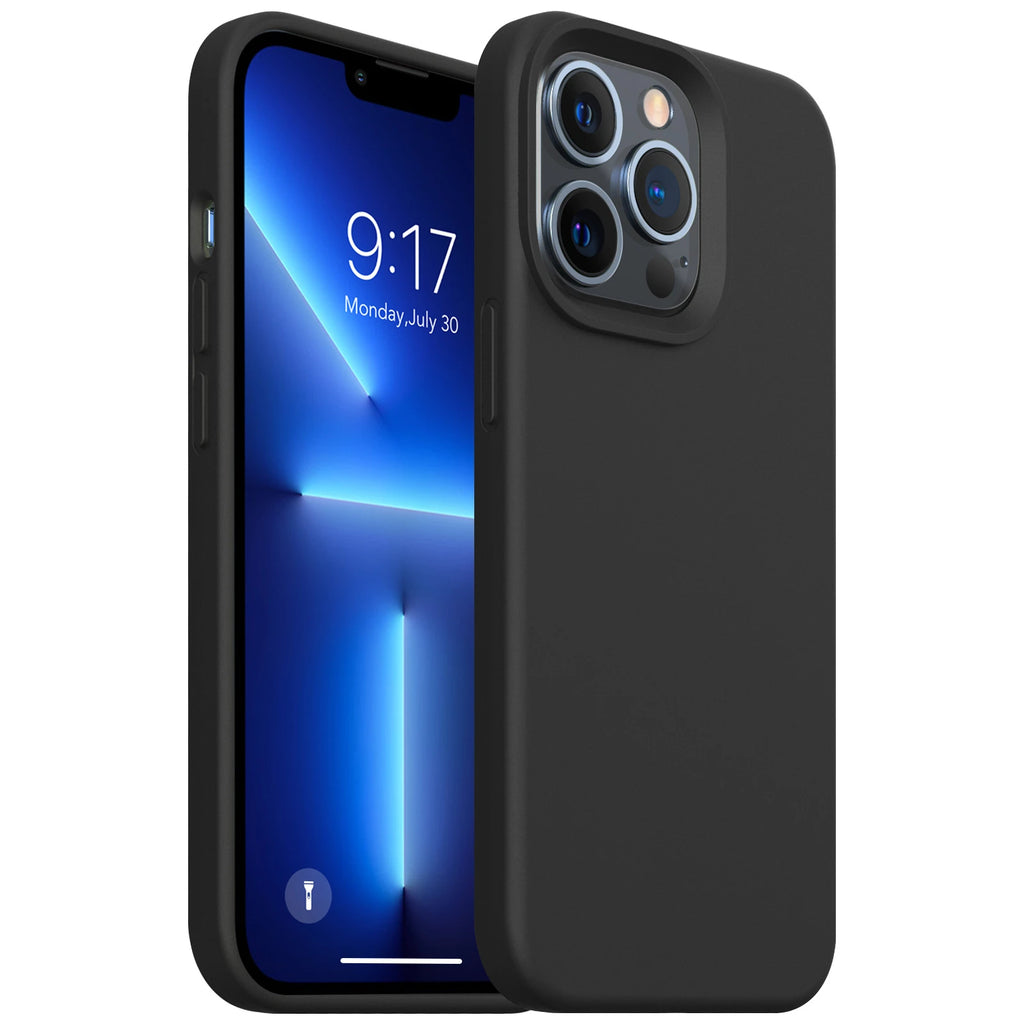 New Phone Case For IPhone 15 14 13 11 12 Pro Max X XS Max 15 Plus Soft Silicone Solid Color Fall and Collision Protection Cover Qme for iphone13(6.1") Other black