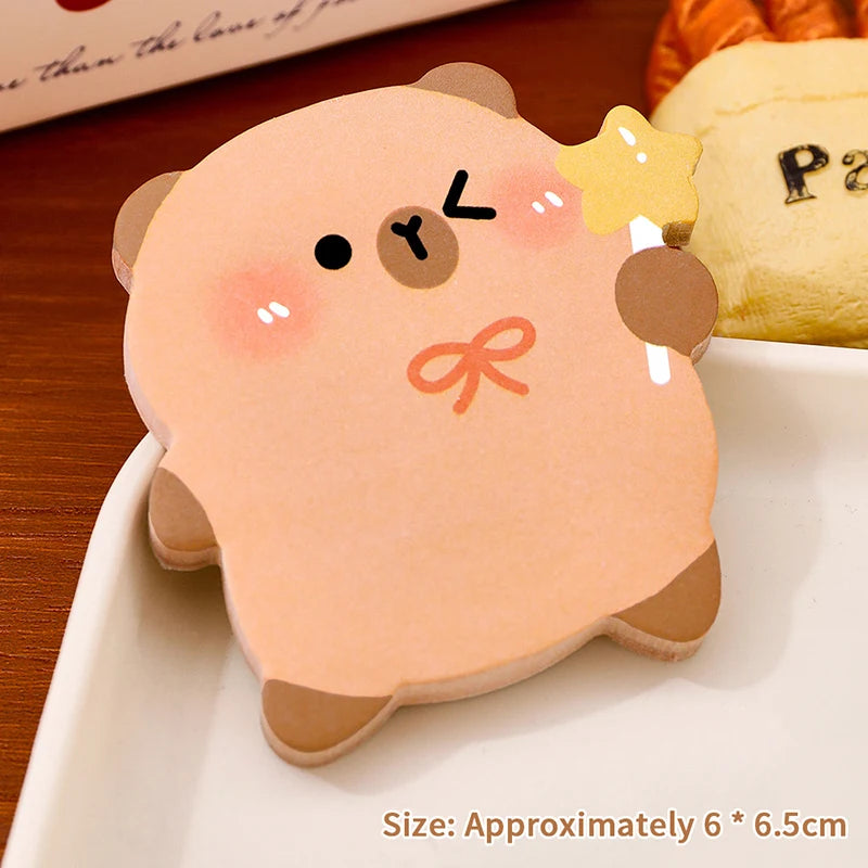 60 Sheets Capybara Post Sticky Notes High-quality Cute Reusable Qme A2