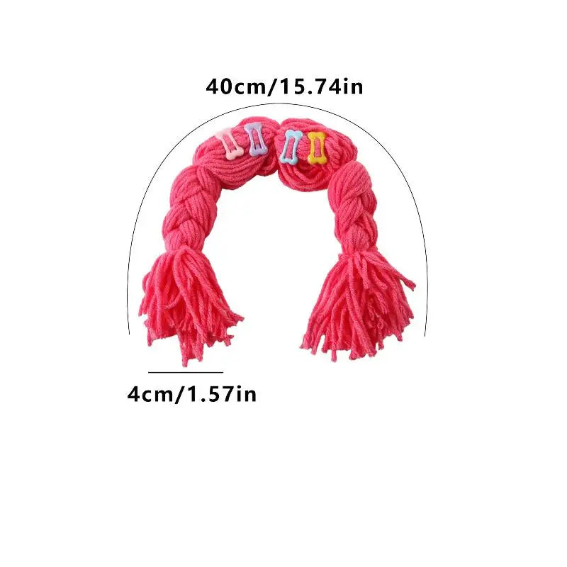 Dress Up Cat Dog Headgear Decoration Accessories Pet Supplies Wig Qme A4