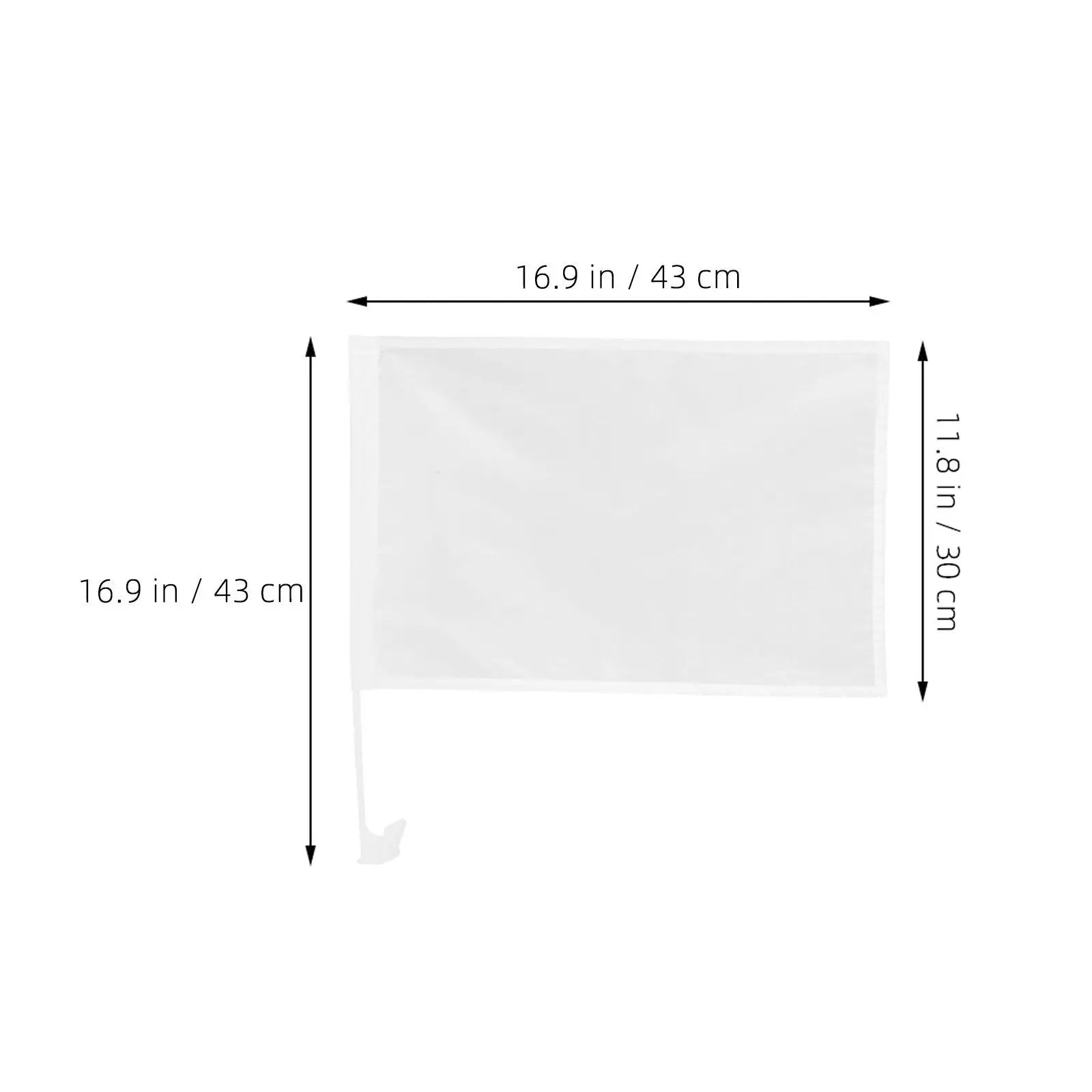 12Pcs Blank Flag Set Handheld Waving Flags for Car Window Use Lightweight Comfort Grip DIY Decoration Fan Sports Event Signal Qme