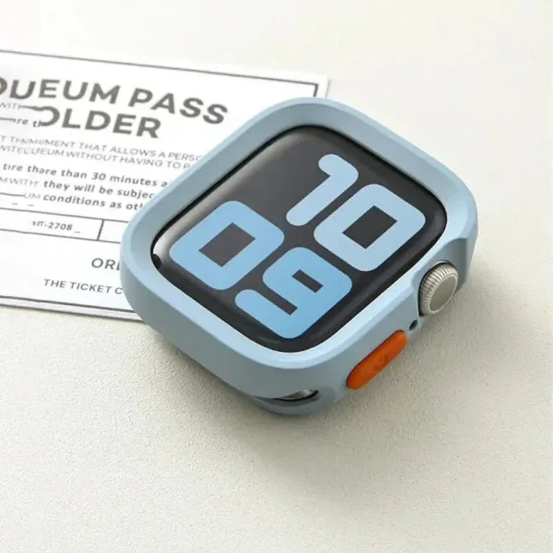 2024 New Bumper Soft Silicone Case For Apple Watch 9 8 7 6 SE 5 Sport Anti-drop Matte Cover For iwatch 49mm 41mm 40mm 44mm 45 mm Qme