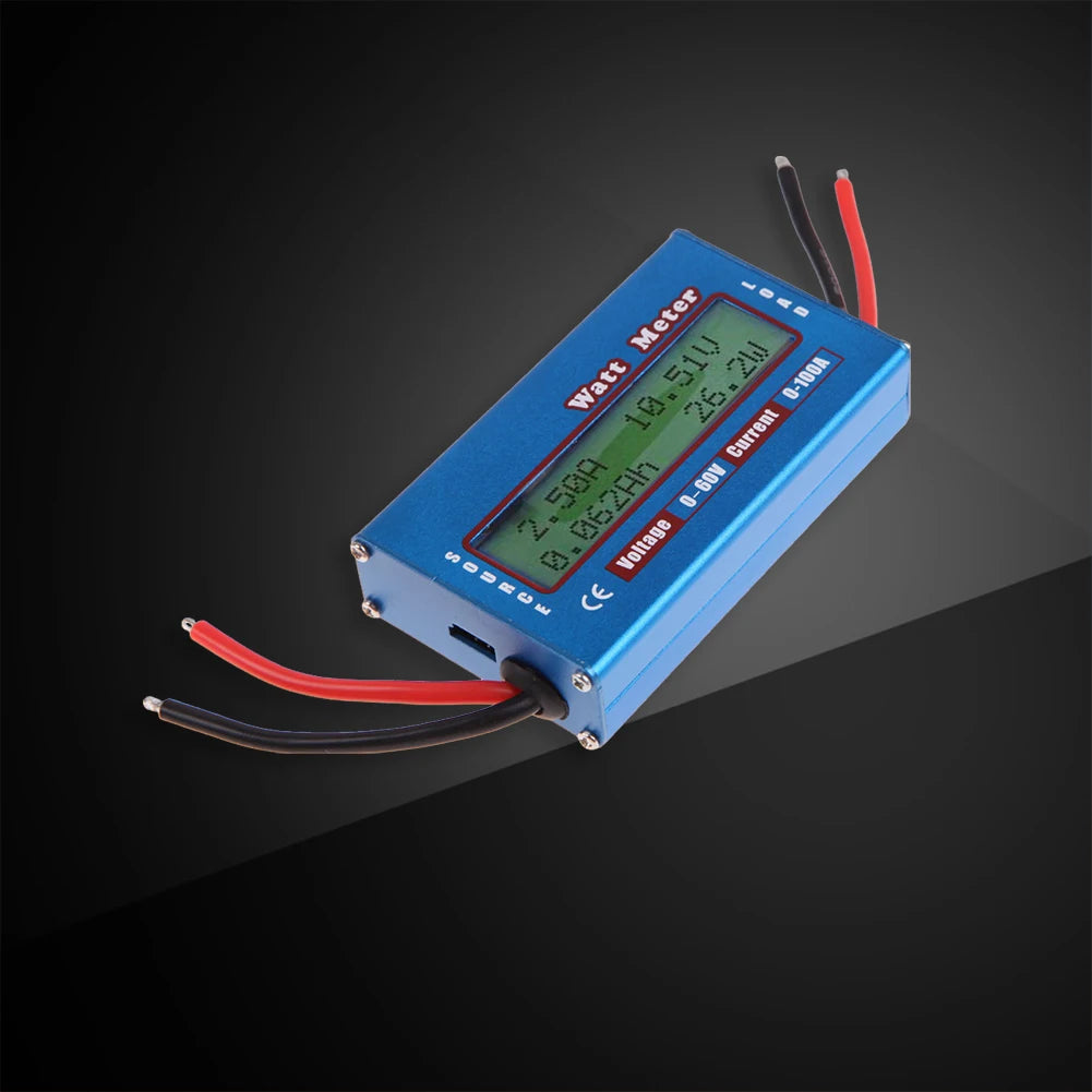 DC Power Analyser Watt Volt Amp Meter LCD Digital Display 12V 24V Current Energy Meter Ammeter Power Tester Qme