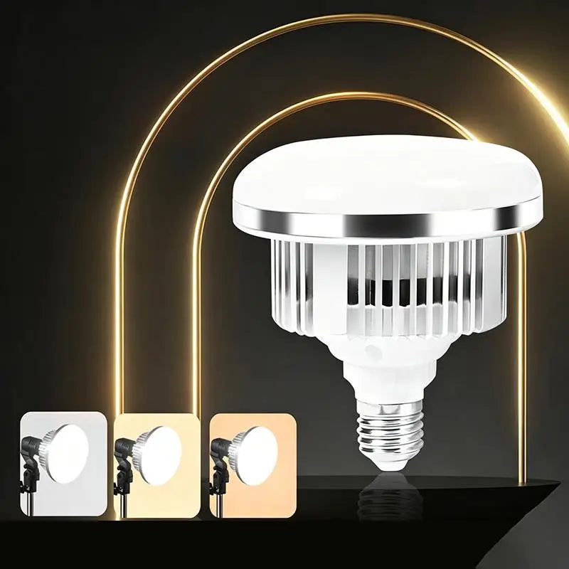 E27 Mount 3000K6500K LED Bulb Photography Lamp Remote Control Qme