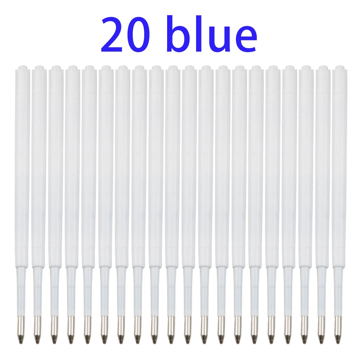 10-20pcs 0.7MM Ballpoint Pen Plastic G2 Refills Blue/Black Ink for Pens Writting Parts Office Stationery Qme 20 blue