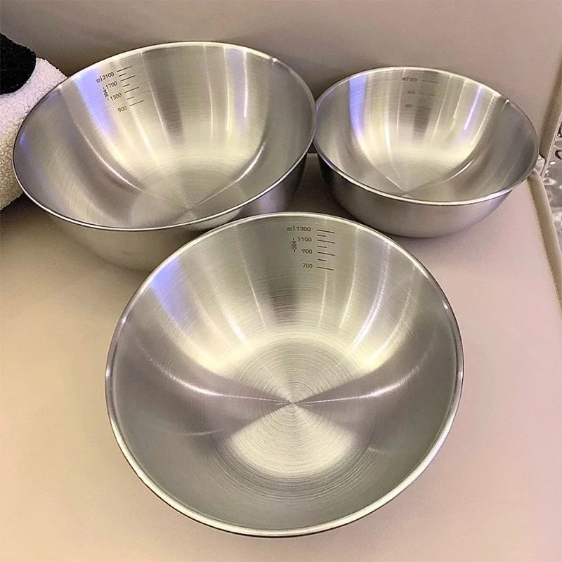 Kitchen Essentials Stainless Steel Bowl Scale Cooking Baking Food Qme
