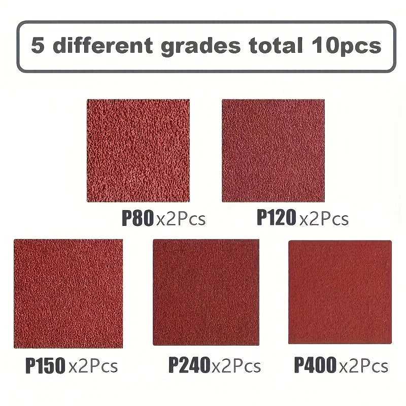 10 pieces of 457 * 75 wood metal polishing abrasive belt, different particle sizes P80P120P150P240P400, 2 pieces of each particl Qme