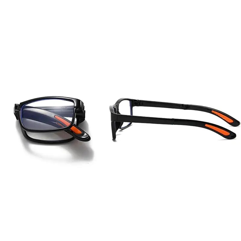 Portable Glasses Men Women Folding Reading Case Anti Blue Light Qme