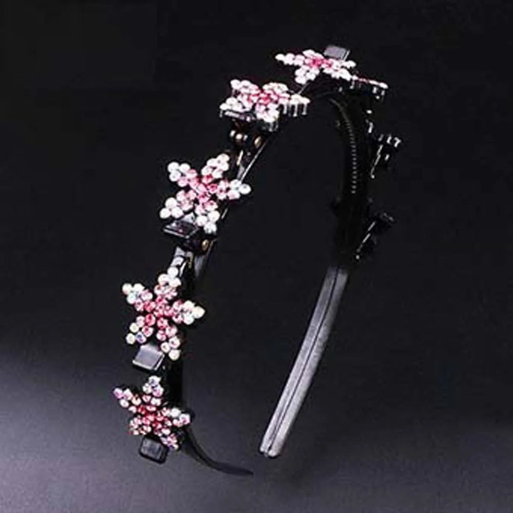 Elegant Hair Bands Clips Sweet Snowflake Star Women Pearl Hoop Qme Style 4