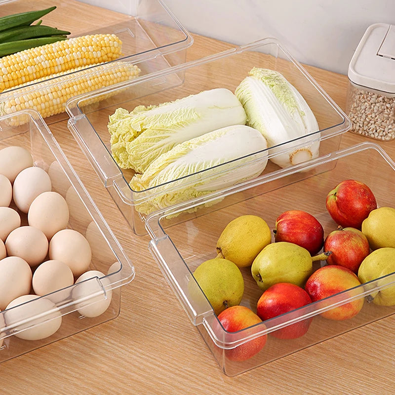 Refrigerator Drawer Kitchen Storage Box Fruit Vegetable Preservation Qme