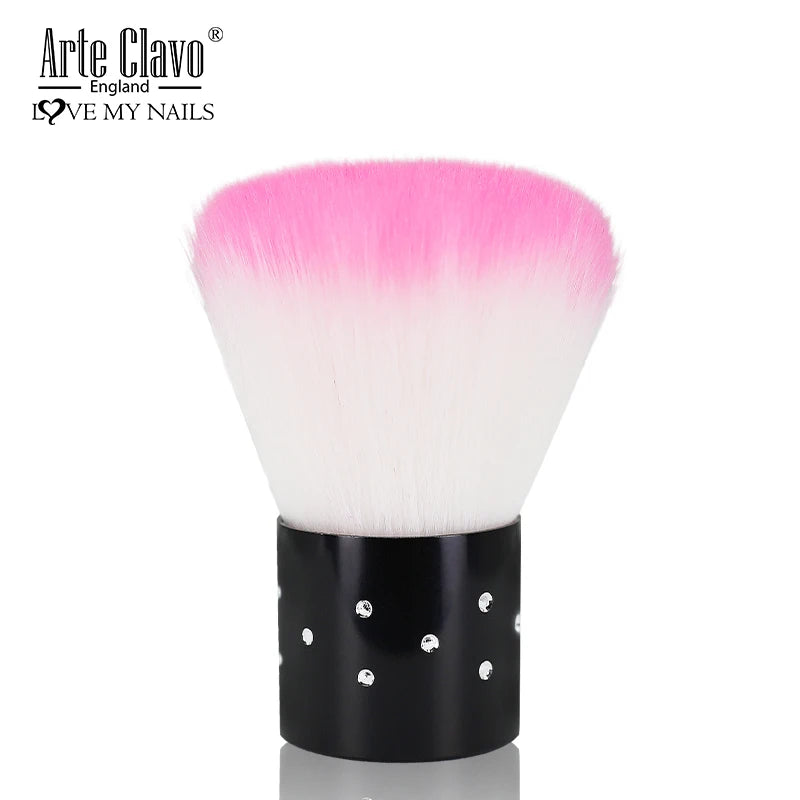 Arte Clavo Portable Nail Cleaning Brush Tools Remove Dust Powder Soft Qme Pink
