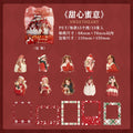 15 Sheets Christmas Theme PET Sticker Pack for Scrapbook DIY Photo Frame Collage Decor, Christmas Gift Decorative Stickers Qme 3