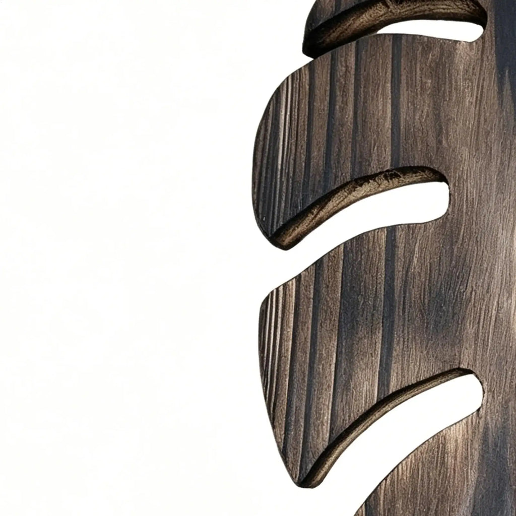 Wall Plant Holder Monstera Leaf Shape Flower Wooden Panel Vase Home Qme China Mainland