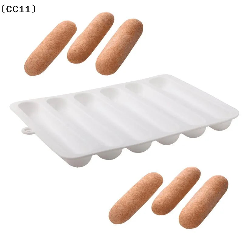 6 8 12 Cells Chocolate Eclair Dessert Bakeware Long Strip Puffs Qme