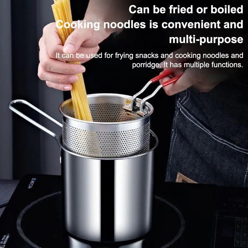 Kitchen Chicken Fish Cooking Tool 304 Stainless Steel Deep Fryer Qme