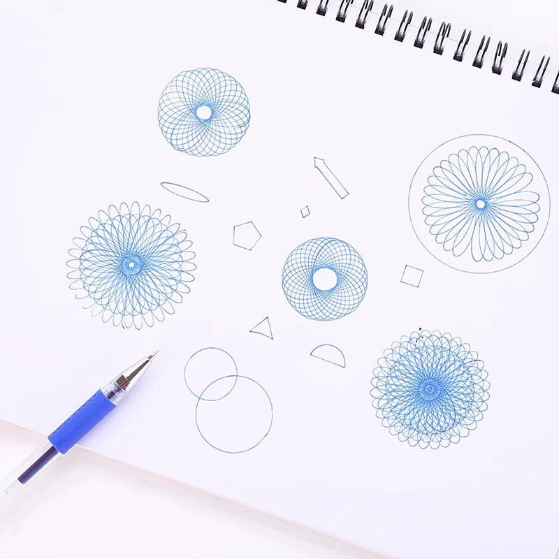 Multifunctional Wanhua Ruler Magic Set Ruler Versatile Gauge Curve Gear Drawing Tool Kit Puzzle Template Ruler Qme