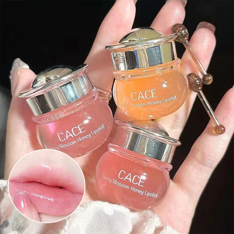 CACE Cherry Blossom Honey Lip Balm Deeply Hydrating Plumping Qme