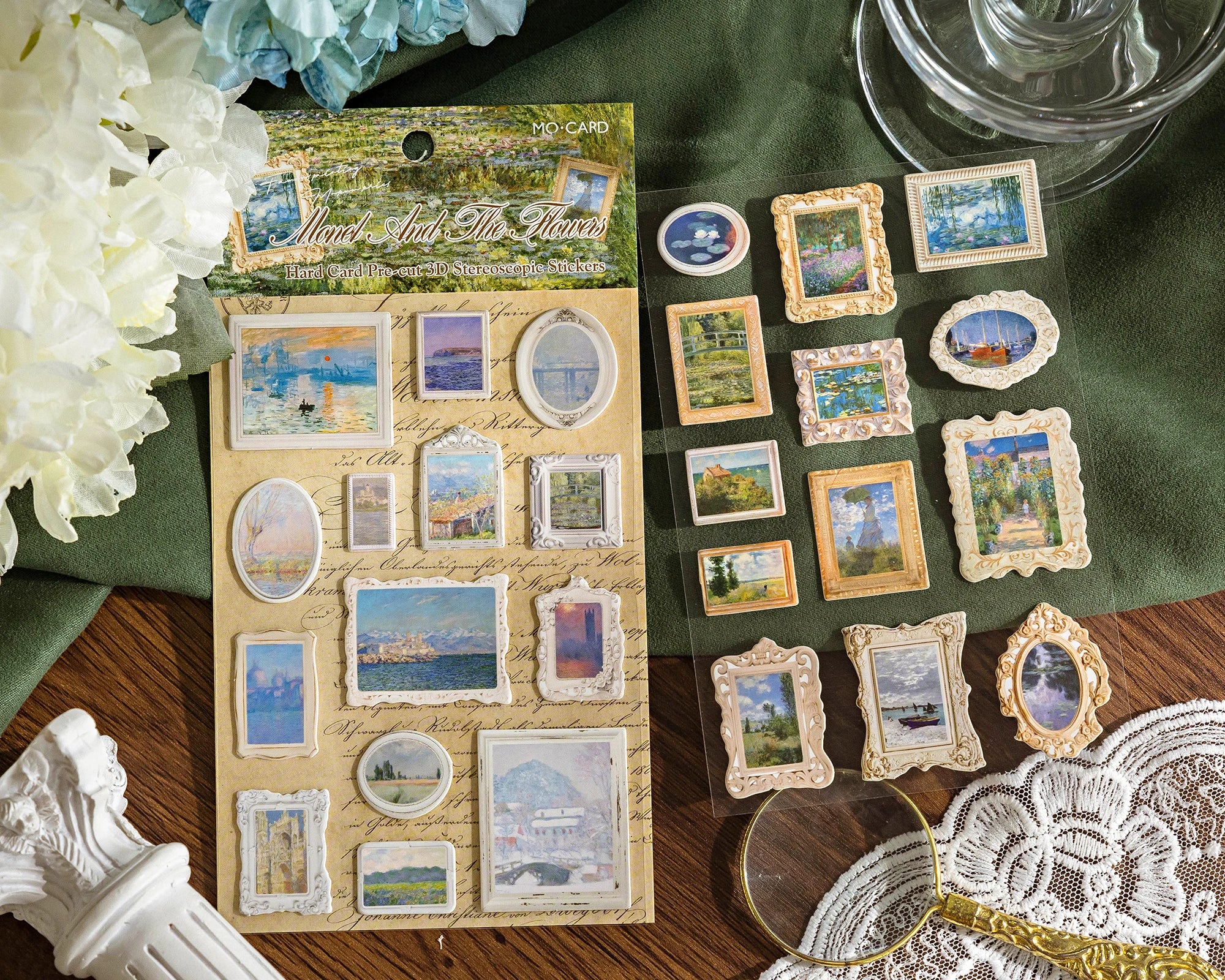 Vintage Oil Painting Museum Sticker Decor Diary Album Aesthetic Stationery Scrapbook Stickers material Student school supplies Qme