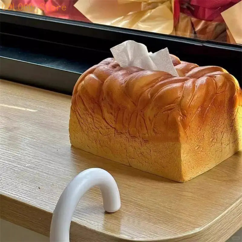 Coffee Table Tissue Box Bread Holder Pull Slot Desk Shelf Guest Room Qme