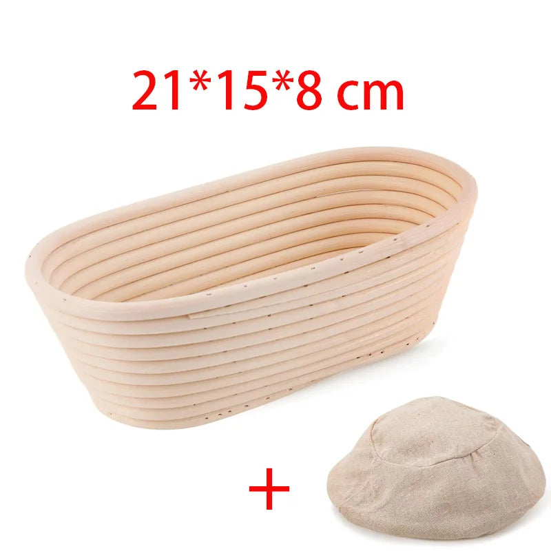 European Style Bread Proofing Set Non-Stick Food Grade Plastic Molds Round Oval With Lids For Baking Qme Oval shape 21x15x8cm