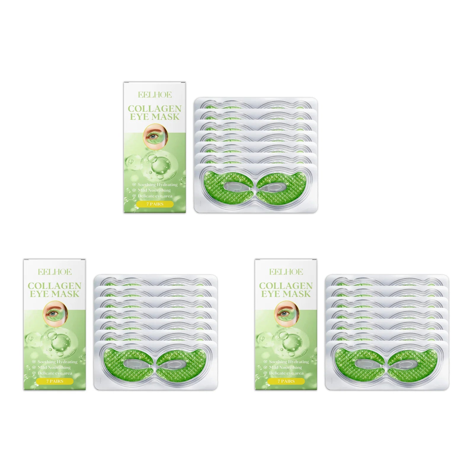 Collagen Eye Mask Patches Moisturizing Firming Anti Dark Circles Remove Eye Bags Eyes Care Gel Masks Pads Eyes Skin Care Qme 21 pairs
