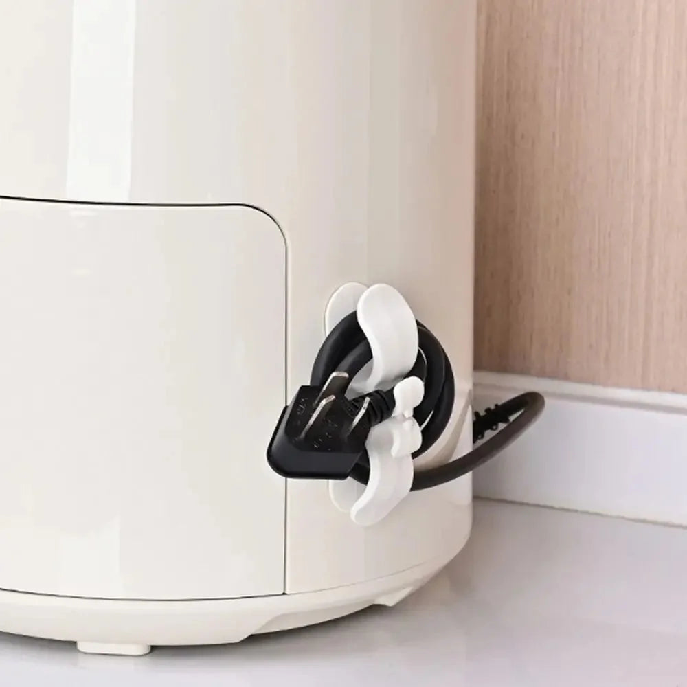 Wire Management Tidy Protector Clip Holder Adhesive Cord Wrapper Hooks Air Fryer Coffee Machine Winder Punch-free Cord Organizer Qme