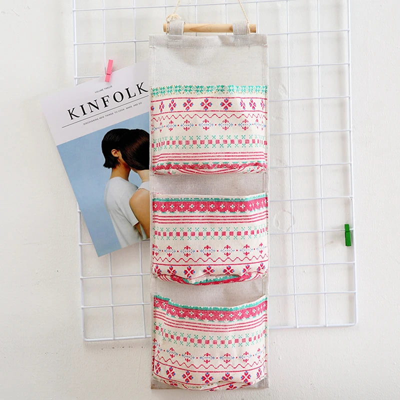 Wall Hanging Storage Home Three-pocket Bag Dormitory Qme A1
