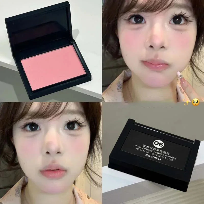 Sweet Orange Blusher Makeup Powder Blush Latte Nude Peach Cheek Color Face Contour Brighten Lasting Rich Color Rouge Cosmetics Qme 06