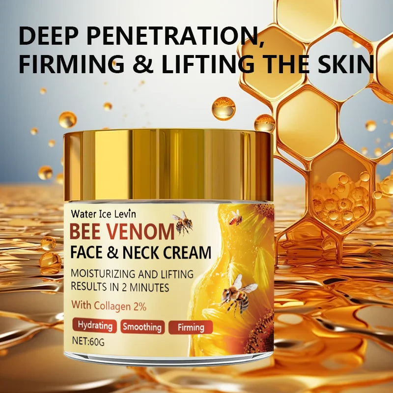 Bee Venom Face and Neck Care Stick, Light Beige Firming Essence Moisturizer, Vitamin E and Hyaluronic Acid, Smooth and Firming, Suitable for All Skin Types Qme