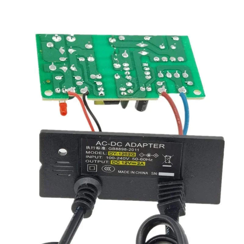 2pcs AC/DC 12V 2A 2000ma CCTV camera power adapter Outdoor waterproof EU US AU plug adapter CCTV camera charger Qme