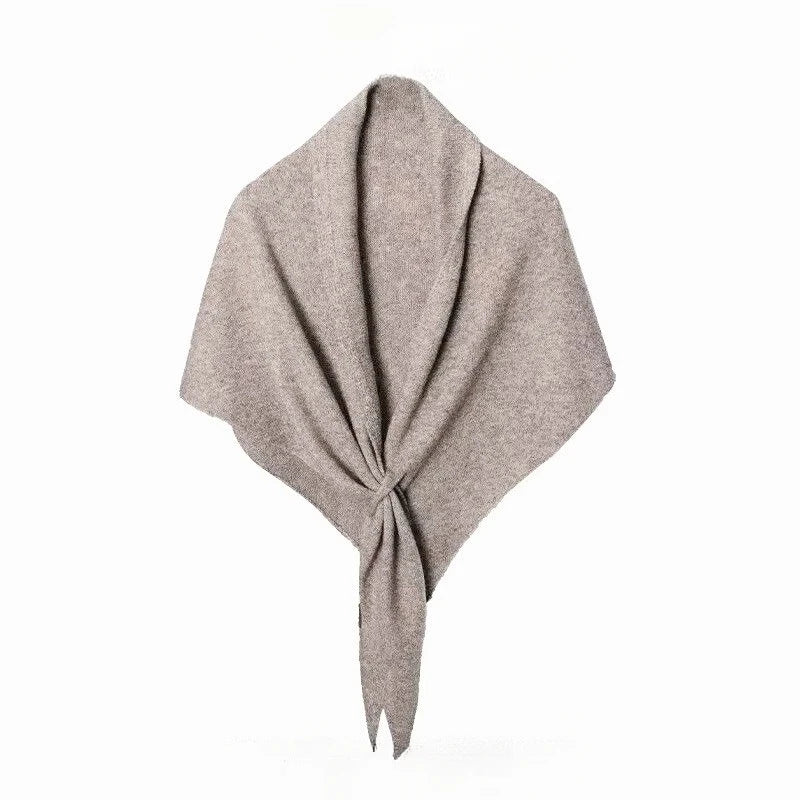 Winter Women Shawl Wraps Cardigan Cape Wool Blend Triangle Scarf Qme Khaki