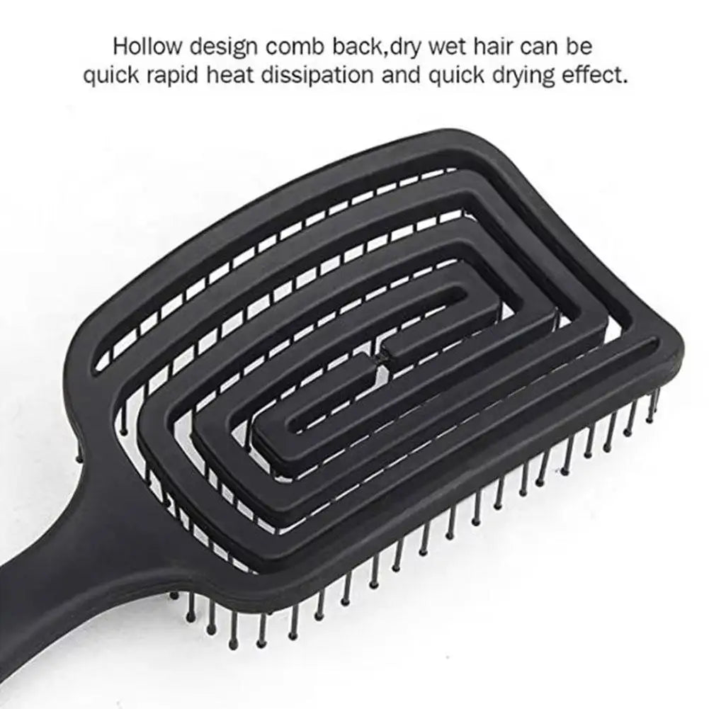 Curly Hair Massage Comb Scalp Reducing Breakage Detangling Brush Fine Qme