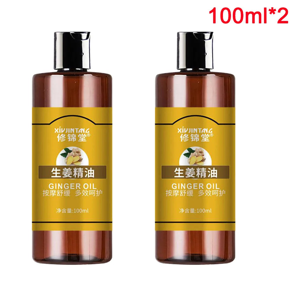 Ginger Essential Oil Massage Moisturizing Hydrating Pure Plant Body Qme C 100mlX2