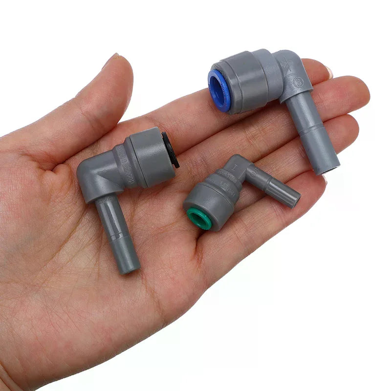 6.35MM 8MM 9.5MM Male To Female Elbow Plastic Quick Connect Pipe Hose Connector Push-in Fittings Joint Qme