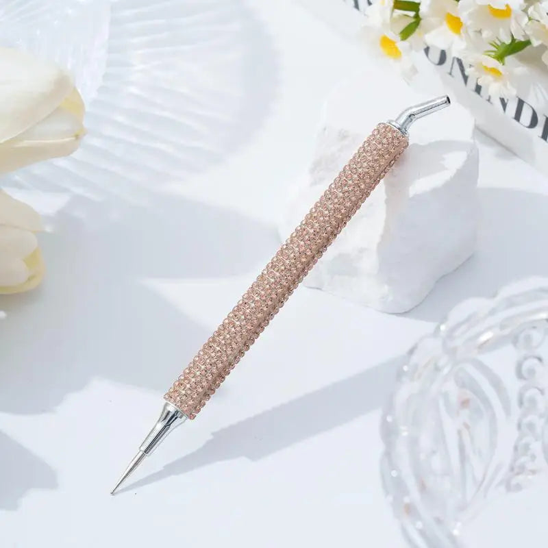 Dual Sided Nail Art Rhinestone Picker Pen Self Adhesive Pickup Tool Qme Champagne